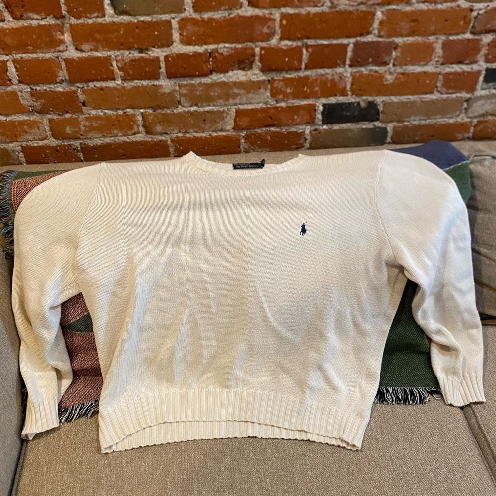 Vintage White Polo Ralph Lauren knit